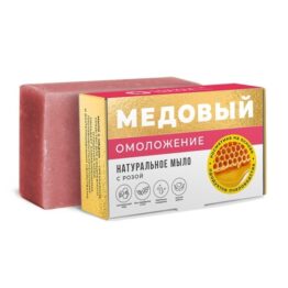 Натуральное мыло с розой «Крымский лекарь • Медовый» - Омоложение